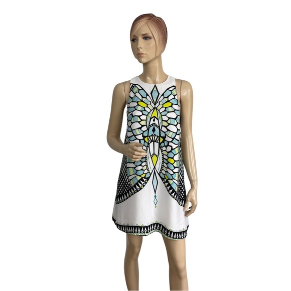 Lulu’s Honorable Dimension White Mirror Print Dress Medium - Picture 13 of 14